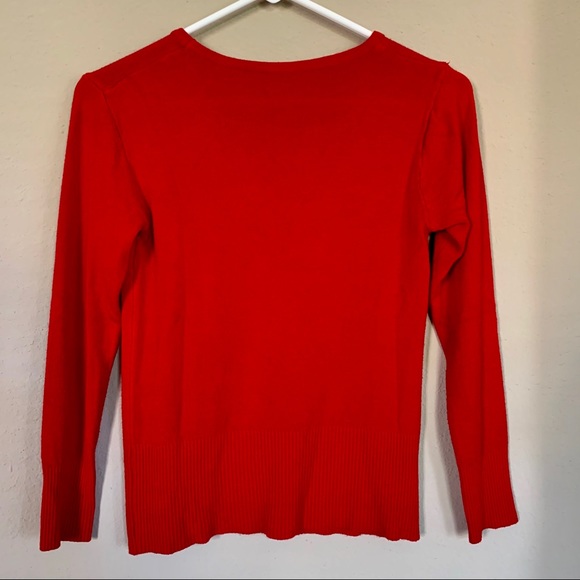 RHINESTONE RED SWEATER TOP - Picture 4 of 6